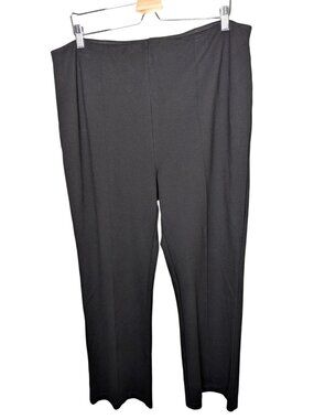 Lysse Black Stretch Pull-On Knit Bootcut Pants Size 2X